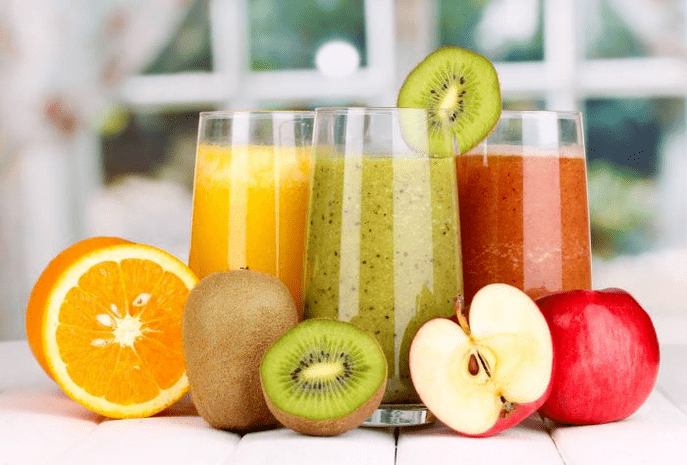 jugos frescos de verduras y frutas para potenciar